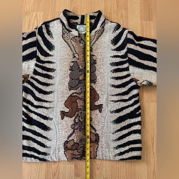 VTG Sugar Street Weavers Tapestry Jacket One Size GrannyCore CottageCore USA 90s - Picture 5 of 7